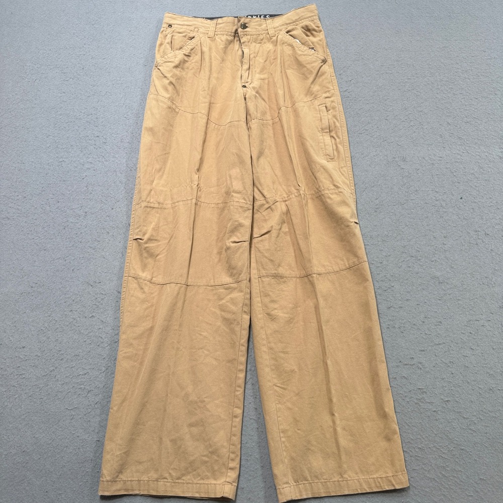 Dickies Cargo Pants Womens 28 Brown Wide Leg Relaxed Fit Cotton Utility Trousers